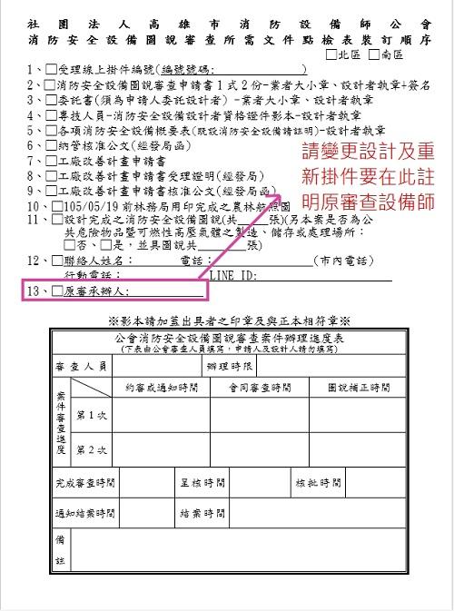 已審過之特登案件需寫原審設備師